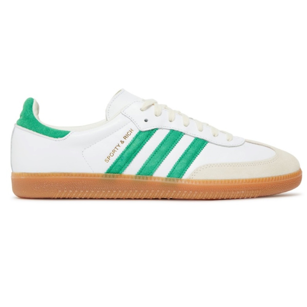 Adidas Sporty & Rich White and Green Sambas